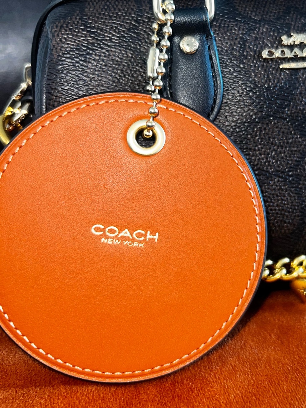Set of 5 COACH coasters DIY charm in Black, Yellow, Orange, Red & Green - Picture 4 of 6